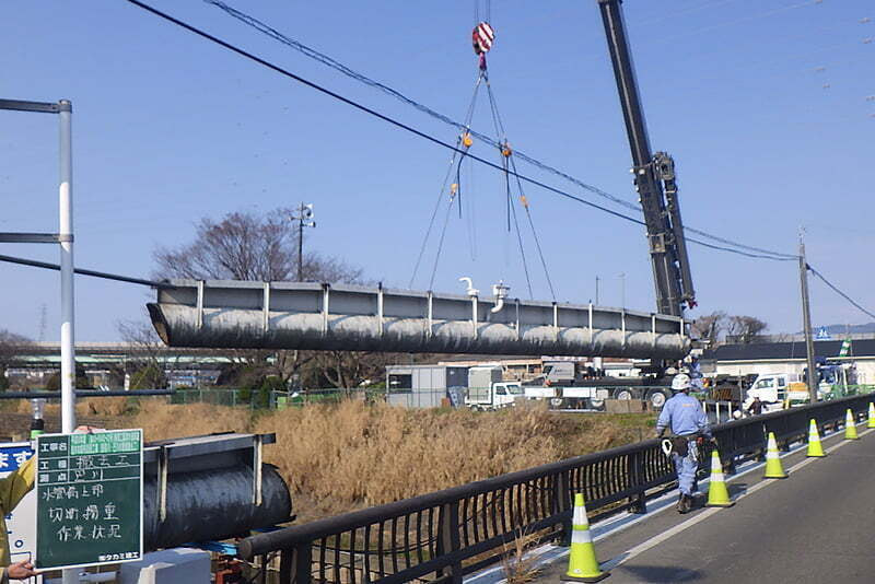 静清工業用水　長尾川・巴川水管橋撤去工事